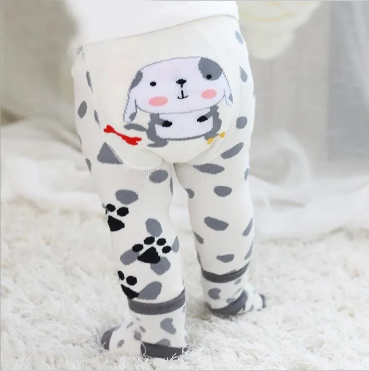 2Pcs/Set Baby Cute Animal Winter Warm Soft Combed Cotton Tights