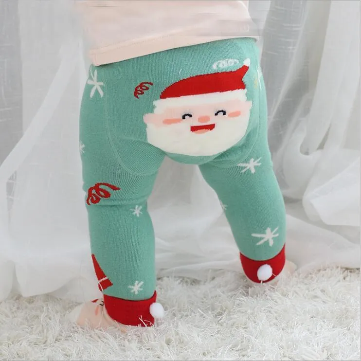 2Pcs/Set Baby Cute Animal Winter Warm Soft Combed Cotton Tights