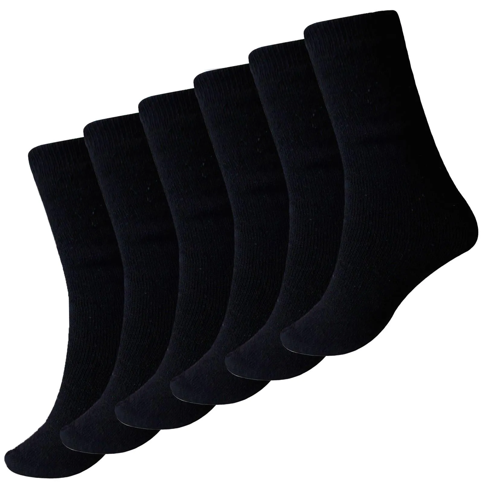 6 Pack Mens Thermal Heat Trap Socks