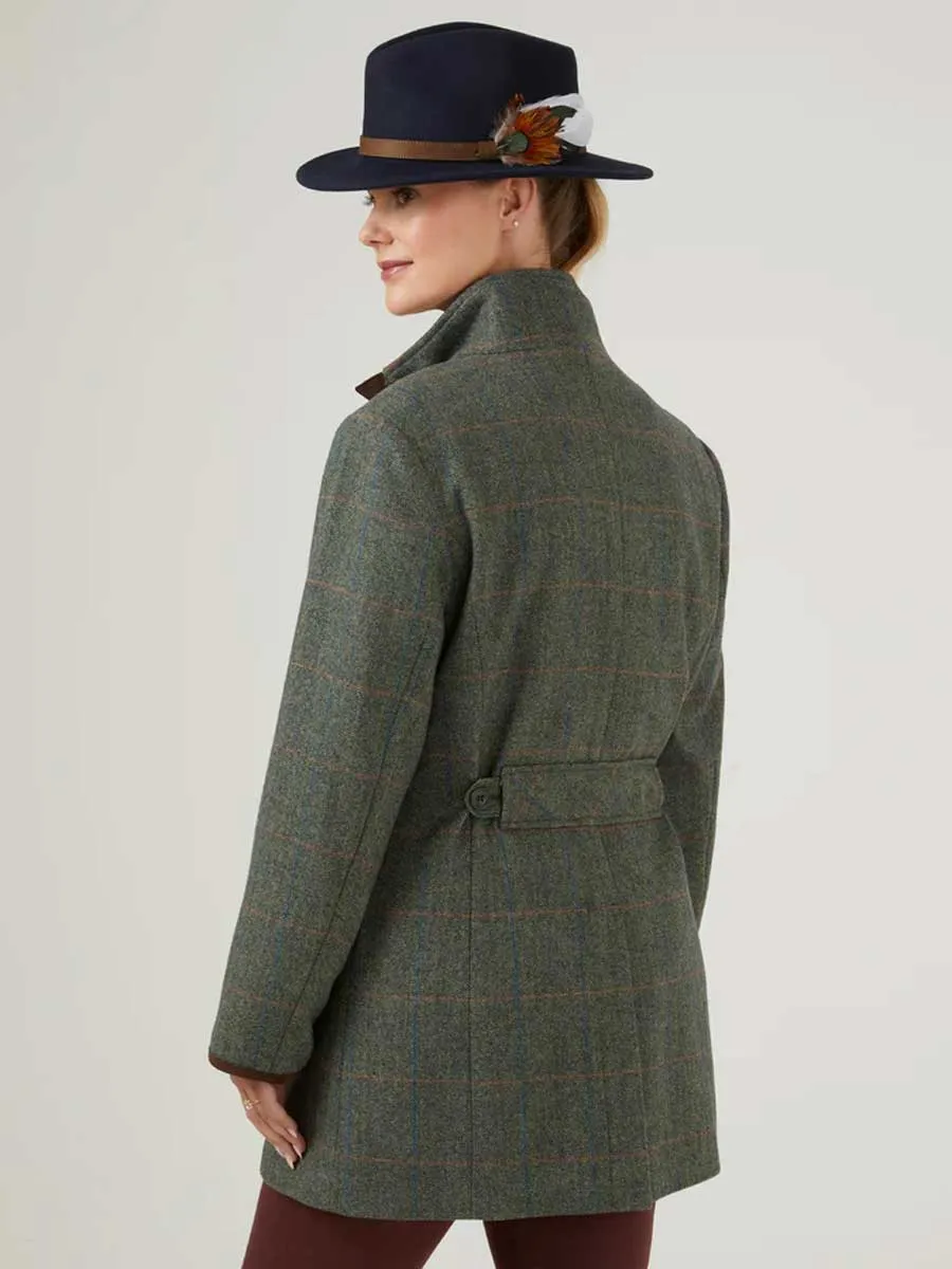 ALAN PAINE Combrook Field Coat - Ladies Tweed - Spruce