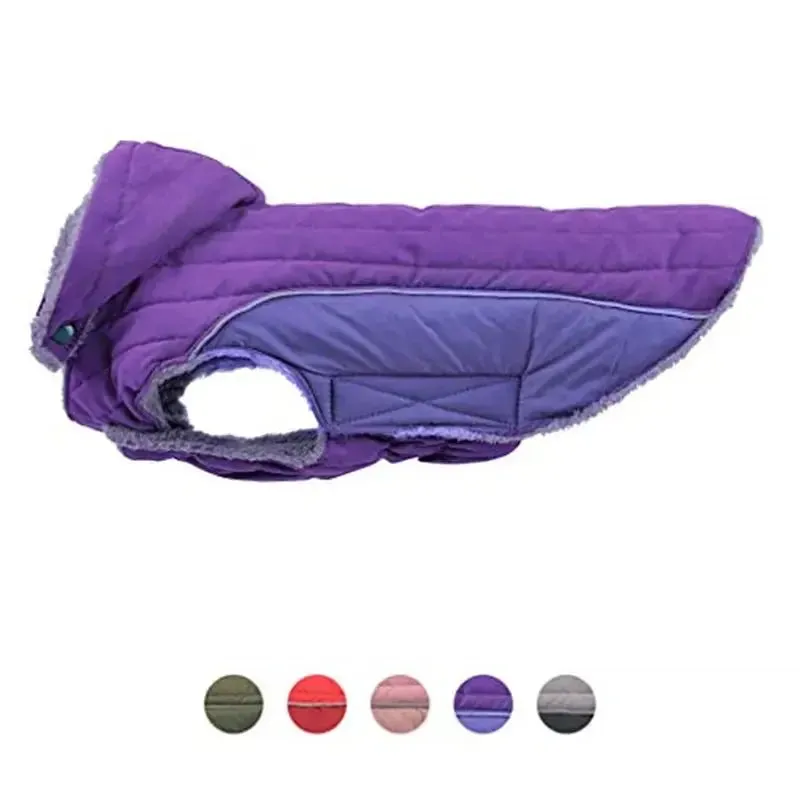 AnniePaw Dog Coat with Detachable Hood - Warm Reflective Winter Jacket