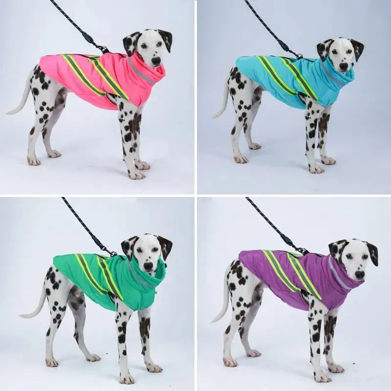 Anniepaw Glacier Canine Reflective Crown:Windproof Waterproof Vest Warm Harness Coat