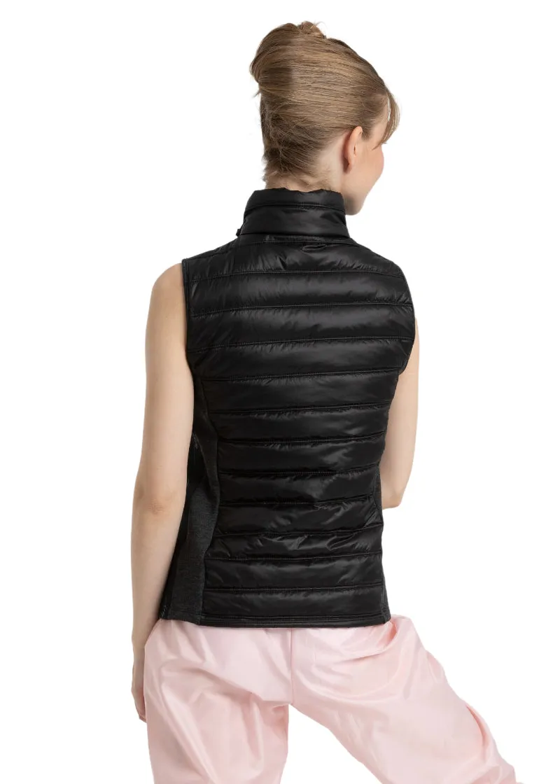 Apolo Zip Front Puffer Vest (Black)