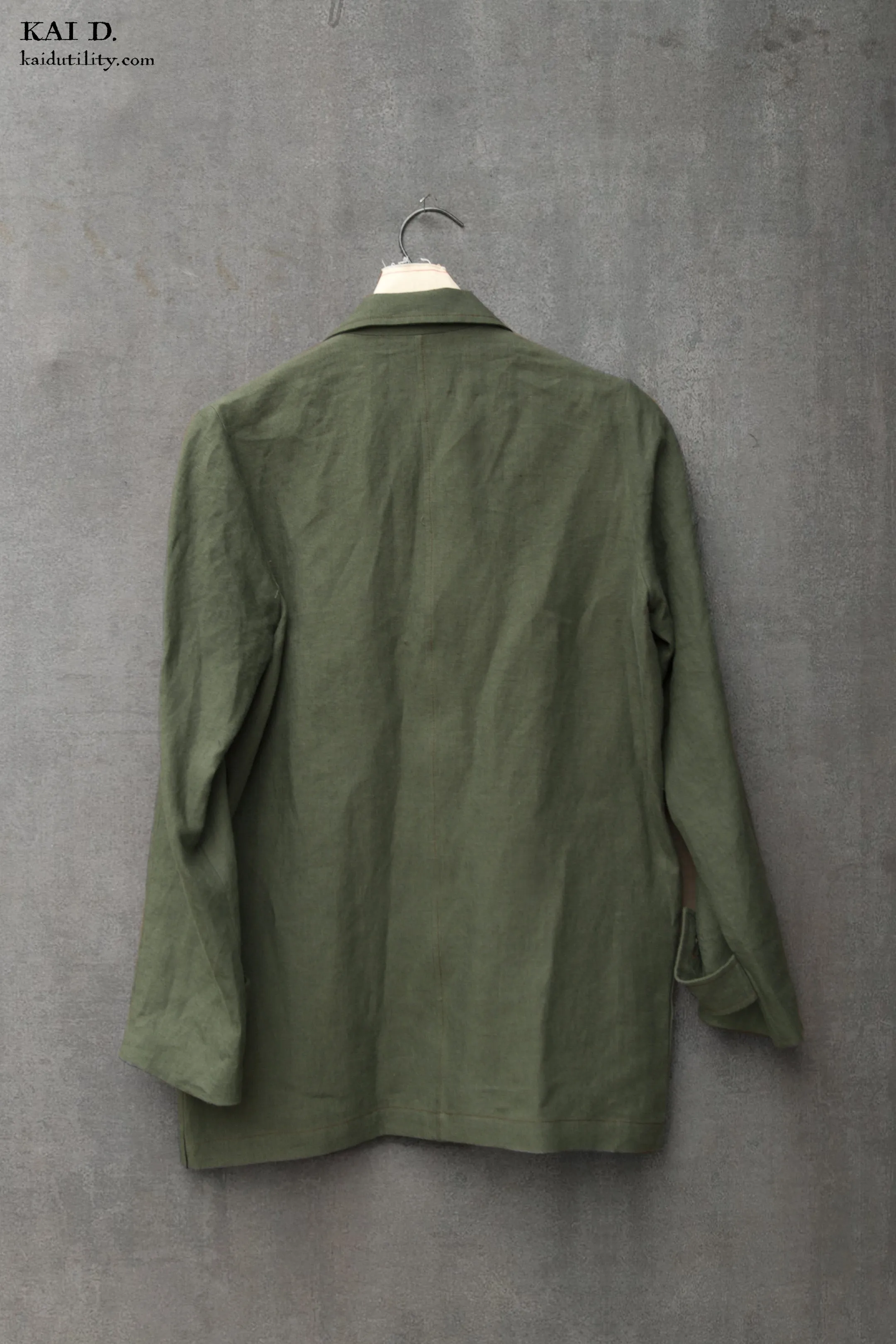 Belgian Linen Blanchett Linen Jacket - Jade - S