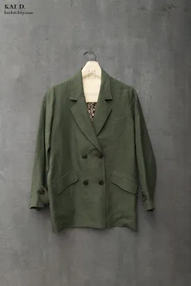 Belgian Linen Blanchett Linen Jacket - Jade - S