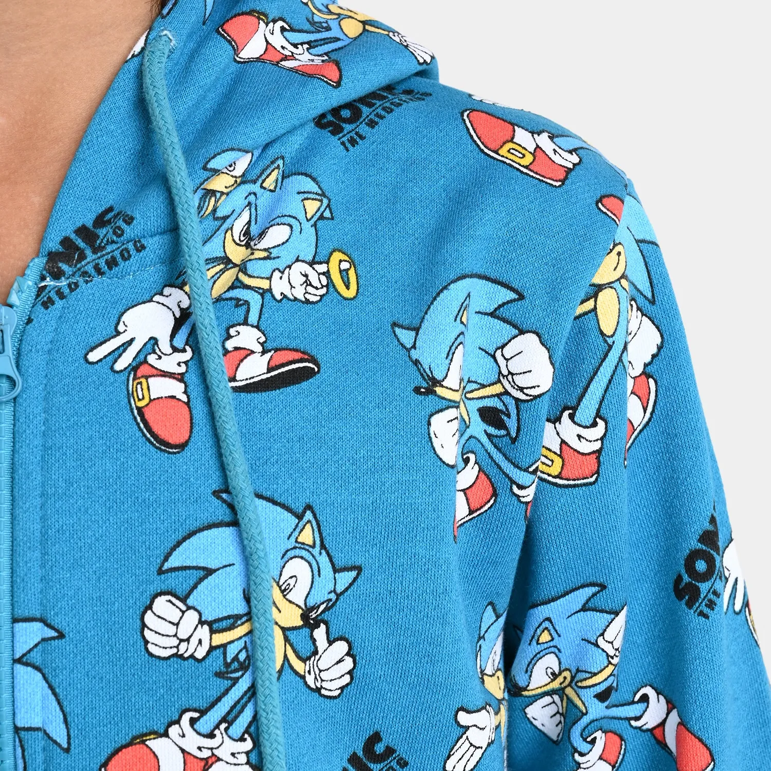 Boys Fleece Knitted Jacket Sonic-E-Blue