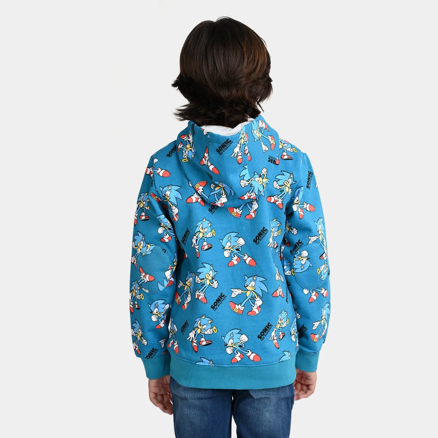 Boys Fleece Knitted Jacket Sonic-E-Blue