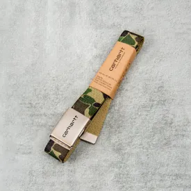 Carhartt WIP Clip Belt Chrome - Camo Duck Green