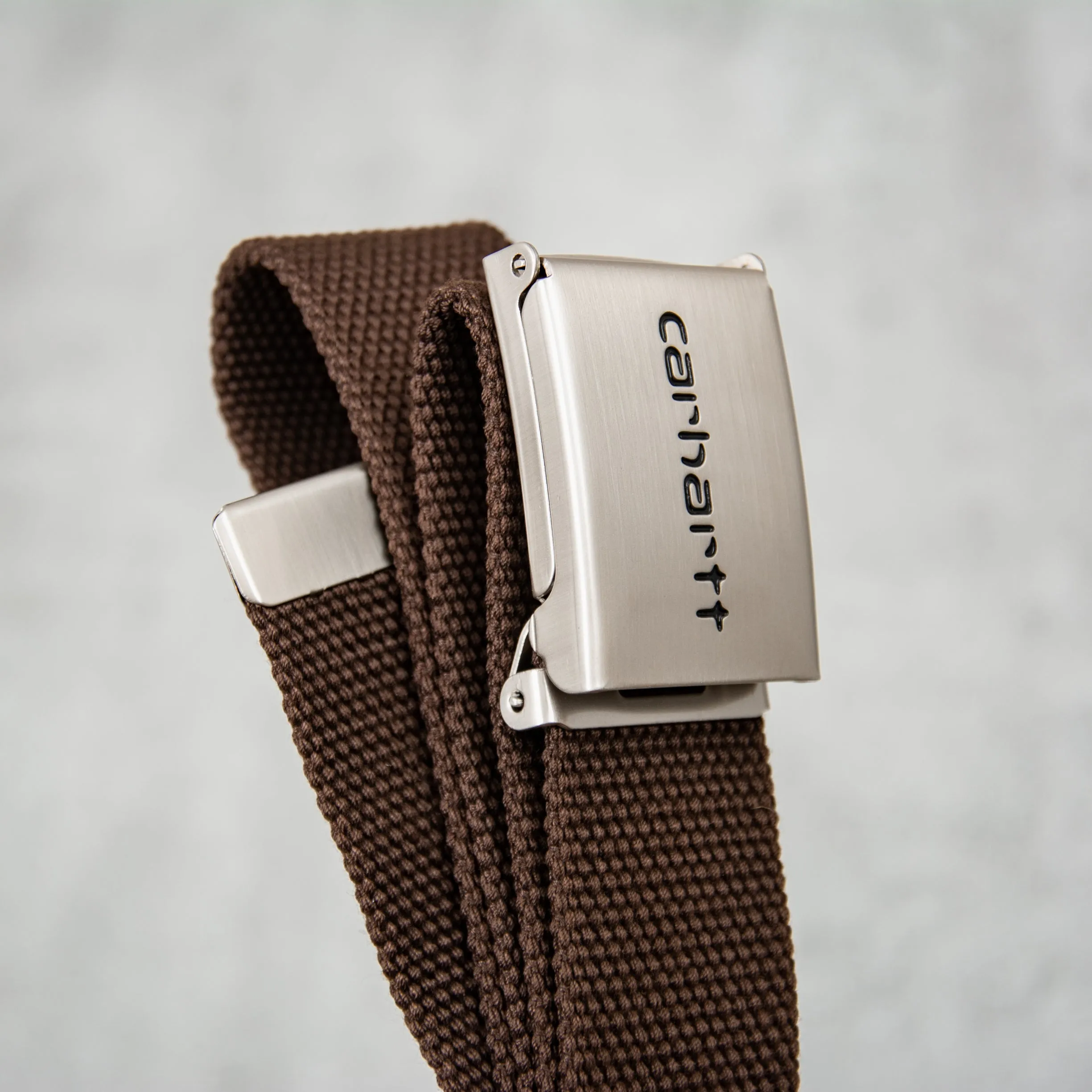 Carhartt WIP Clip Belt Chrome - Tobacco