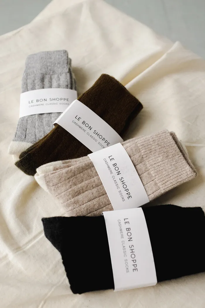 CLASSIC CASHMERE SOCKS BLACK