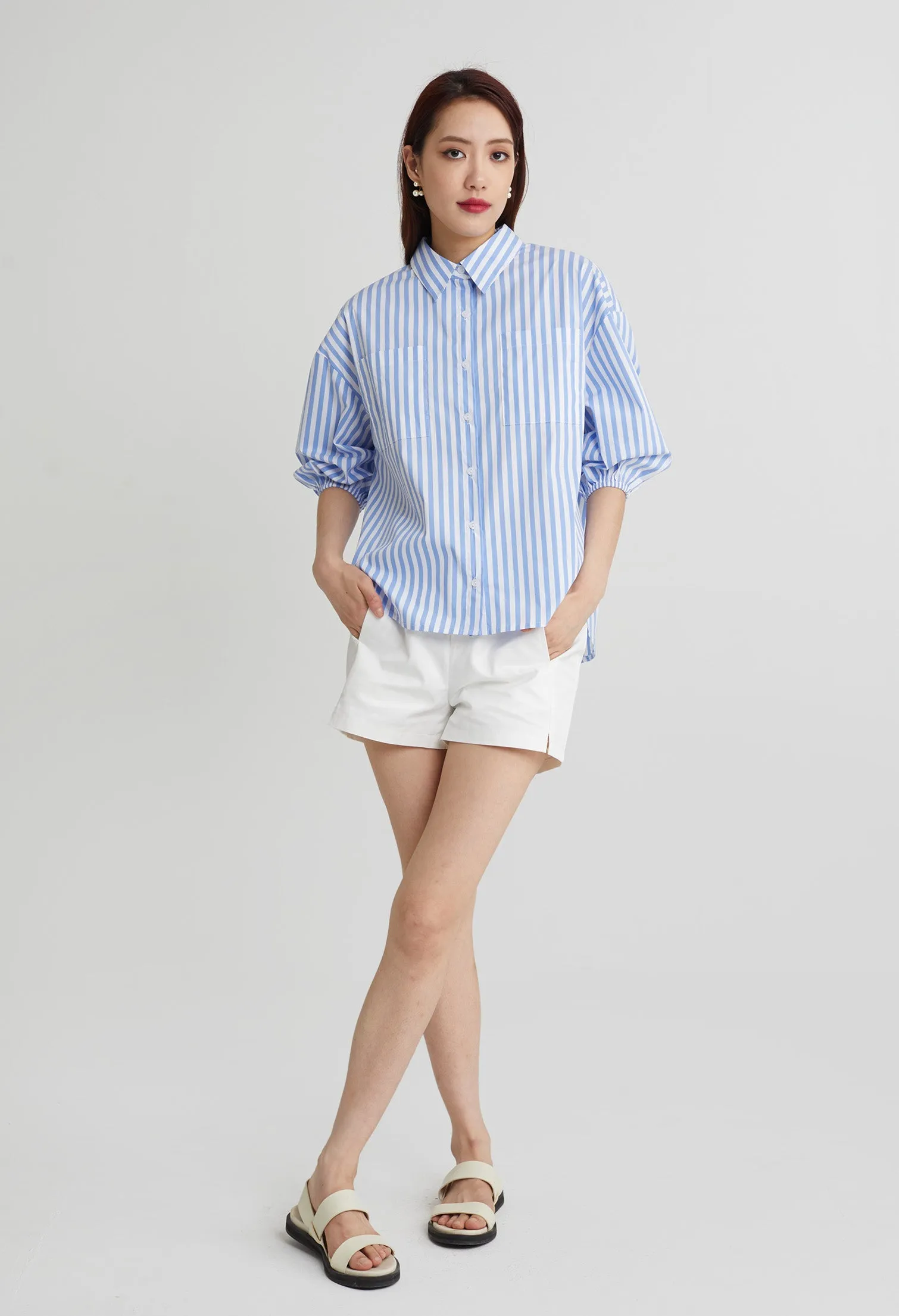 Classic Stripe Collared Top