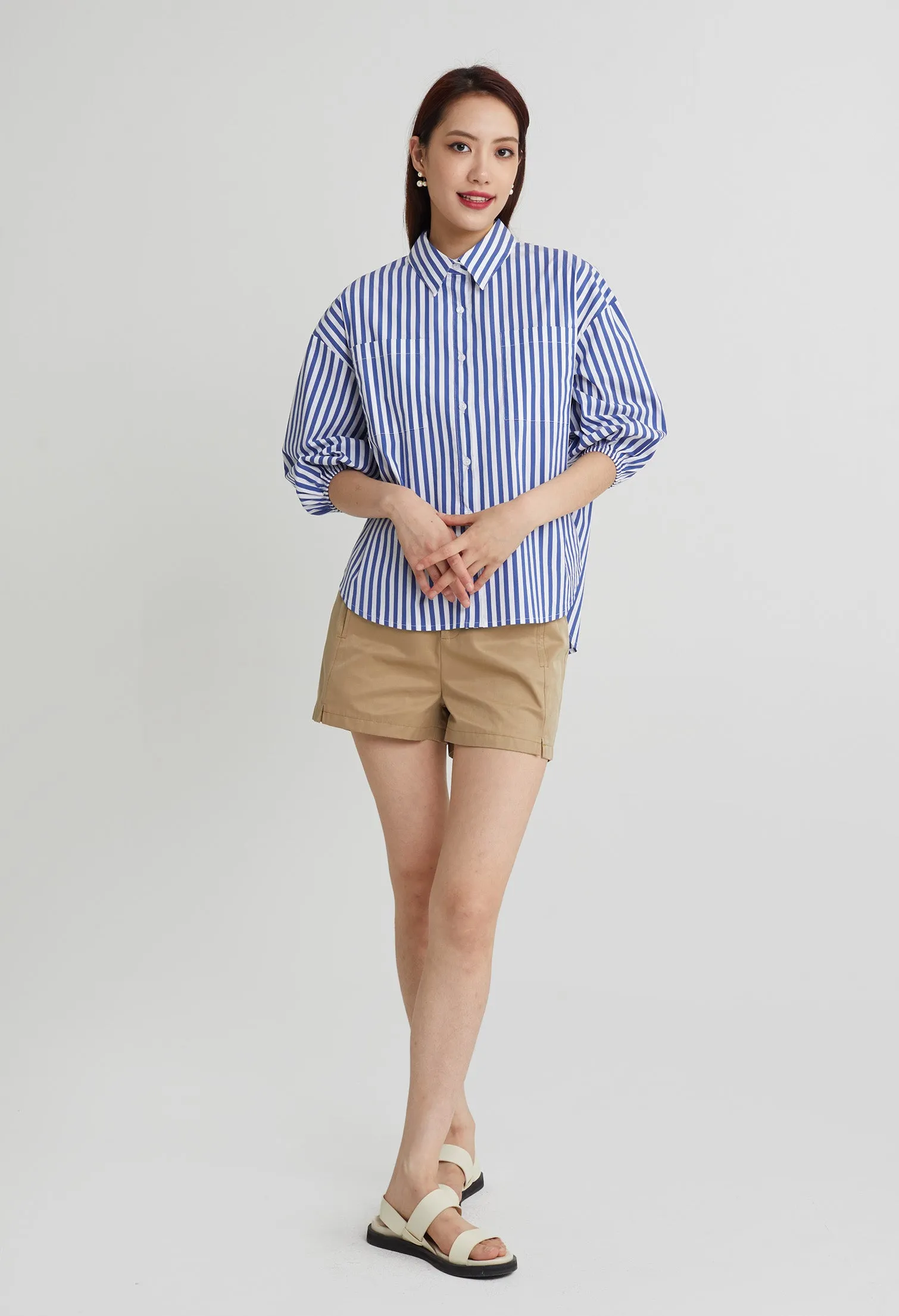 Classic Stripe Collared Top