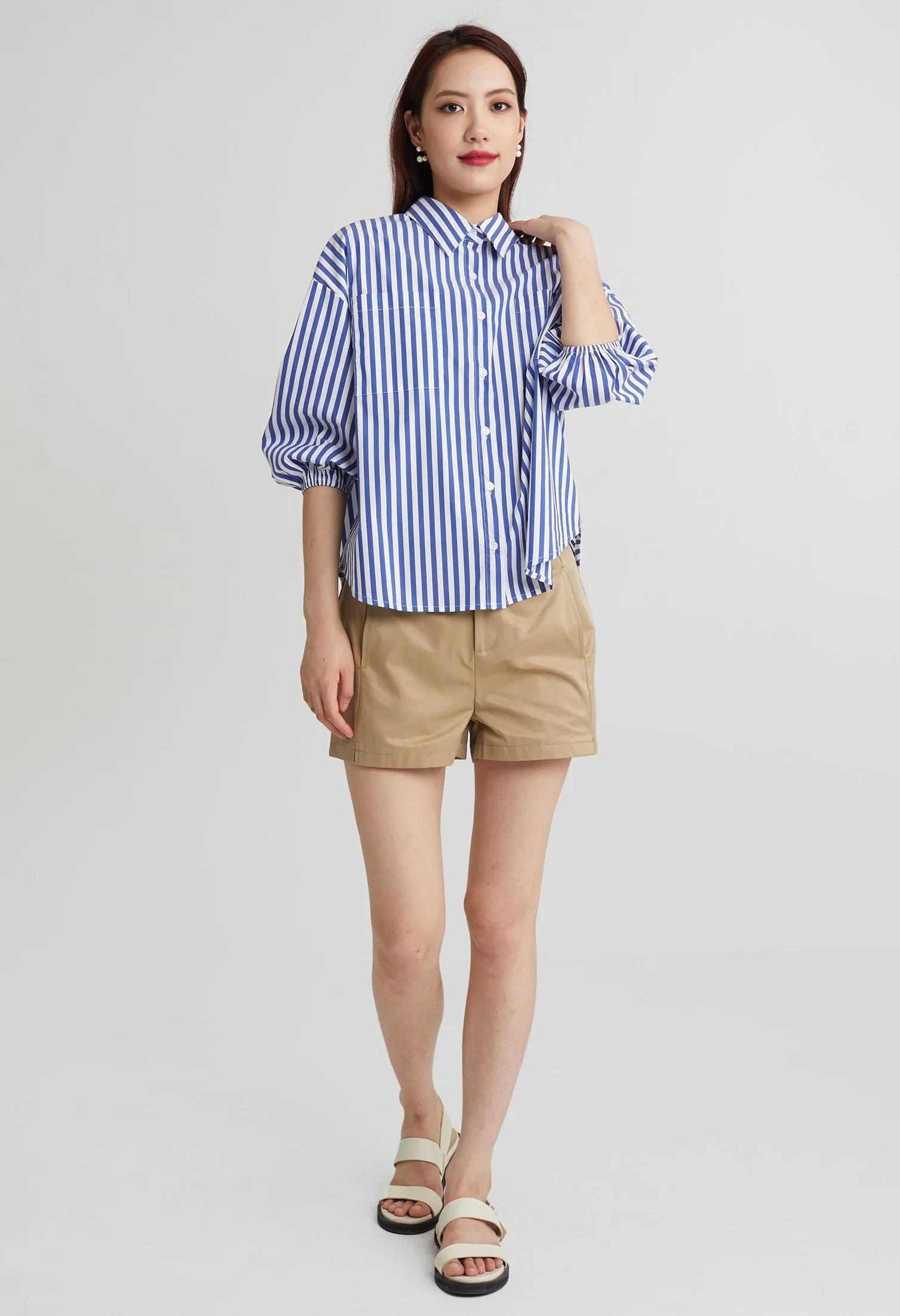 Classic Stripe Collared Top