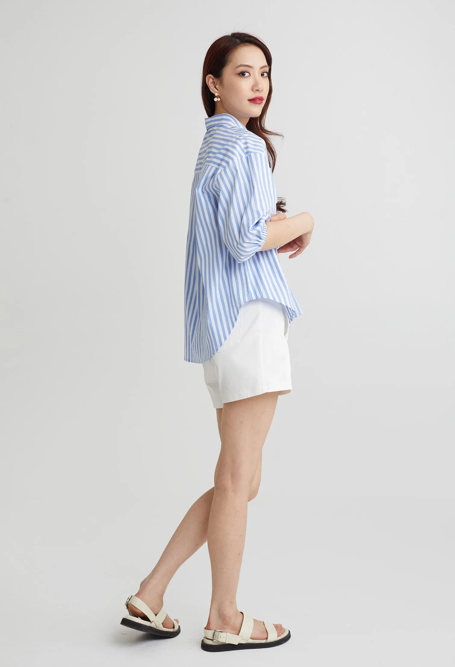 Classic Stripe Collared Top