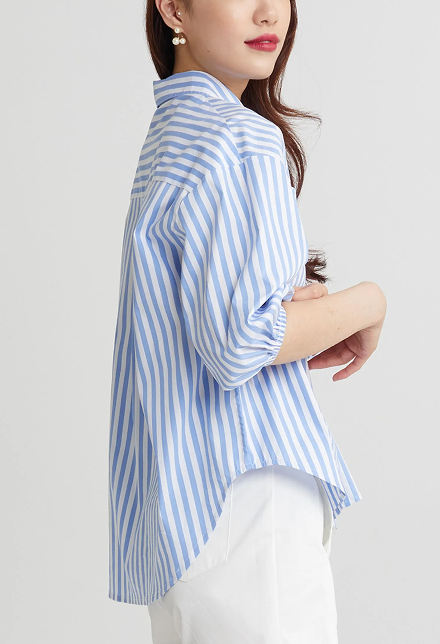 Classic Stripe Collared Top