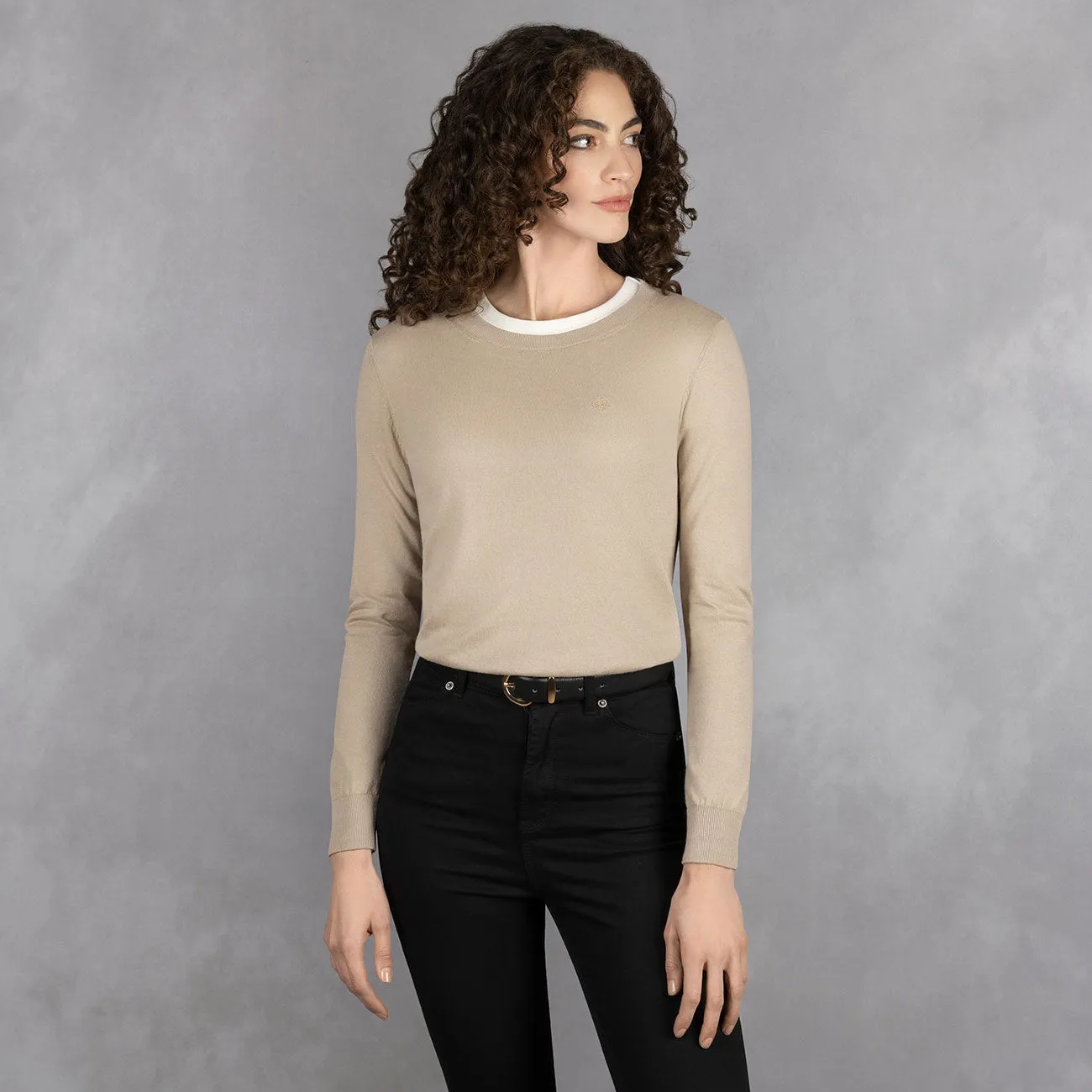 Cotton Pullover Round Neck Women