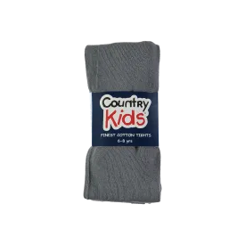 Country Kids Luxury Cotton Tights Slate Grey