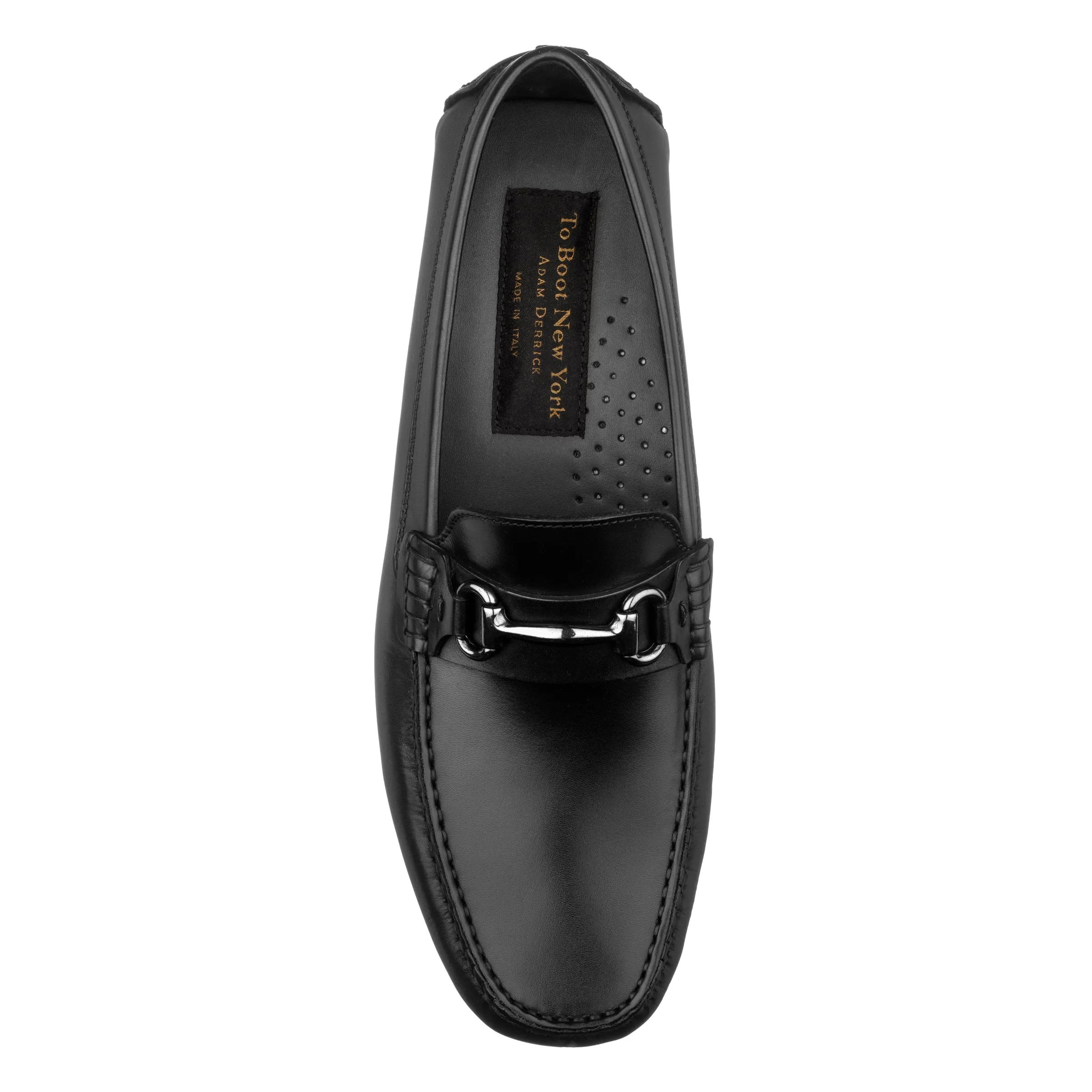 Del Amo Black Calf Driving Shoe