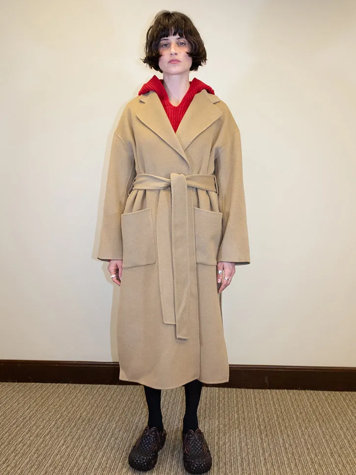 Dunst Handmade Cashmere Robe Coat, Camel