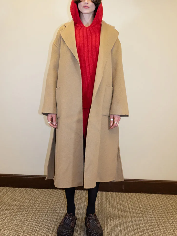 Dunst Handmade Cashmere Robe Coat, Camel