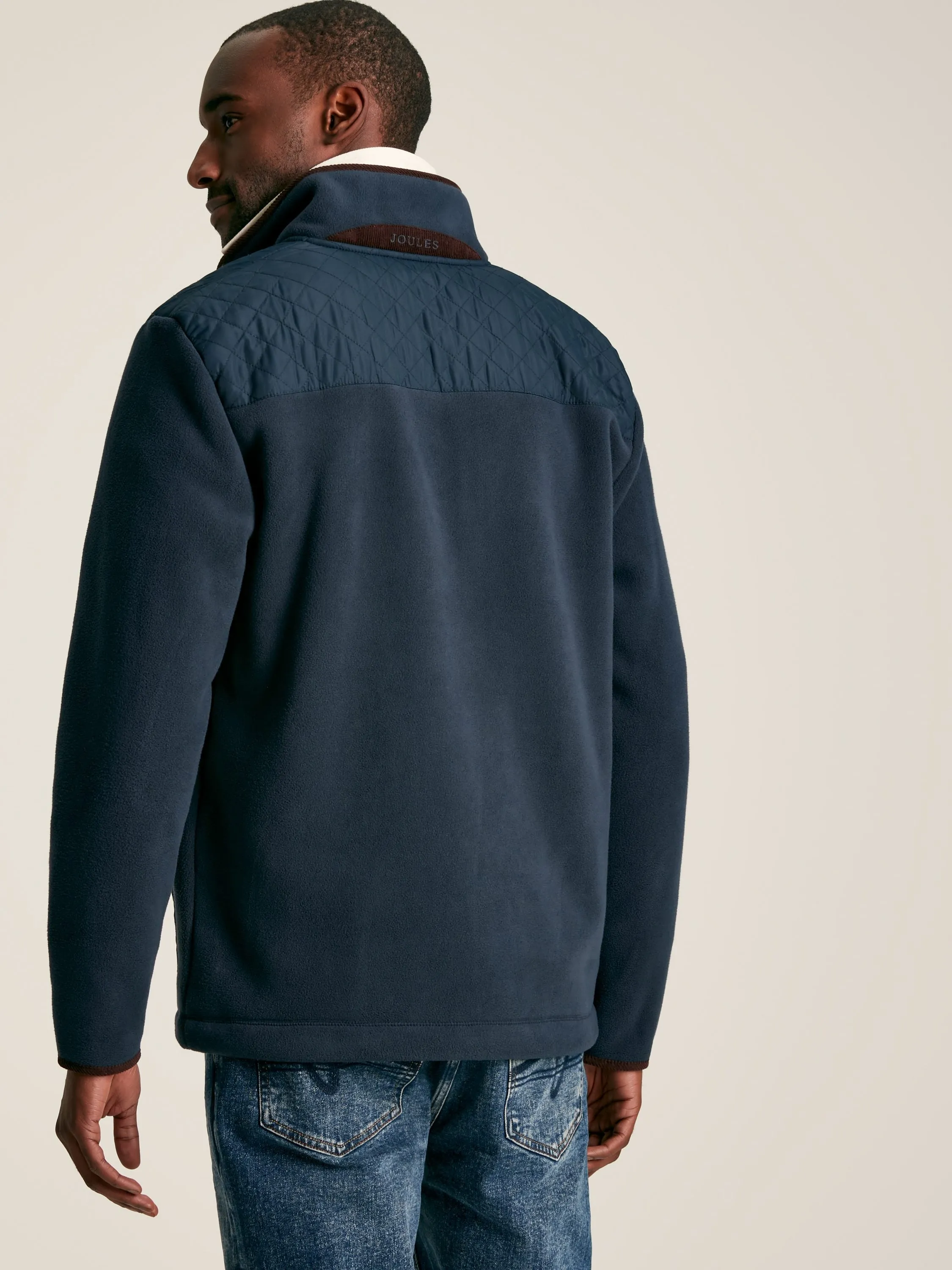 Greenfield Navy Blue Full Zip Fleece Jacket