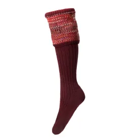 Lady Katrine Sock - Burgundy by House of Cheviot