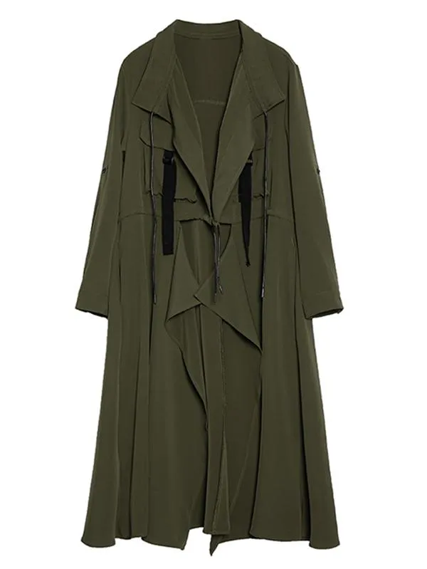 Light Loose Solid Trench Coat