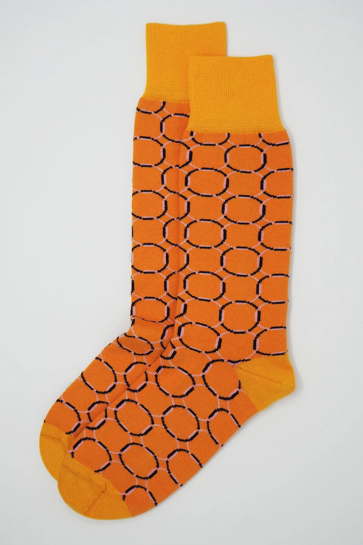 Linked Men's Socks - Orange