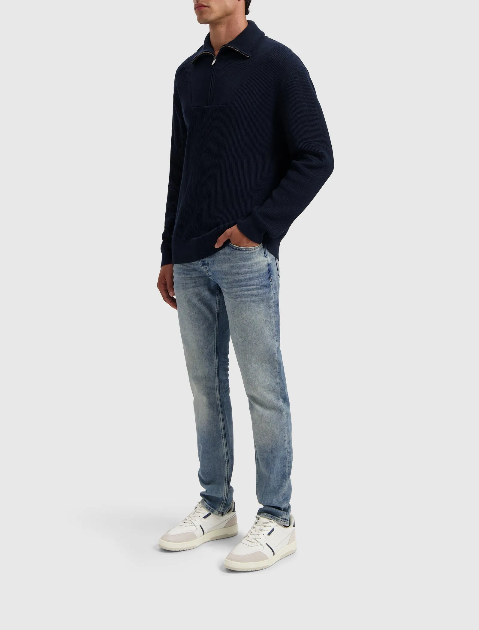 Loose fit Halfzip Knitwear | Navy