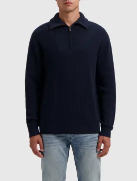 Loose fit Halfzip Knitwear | Navy