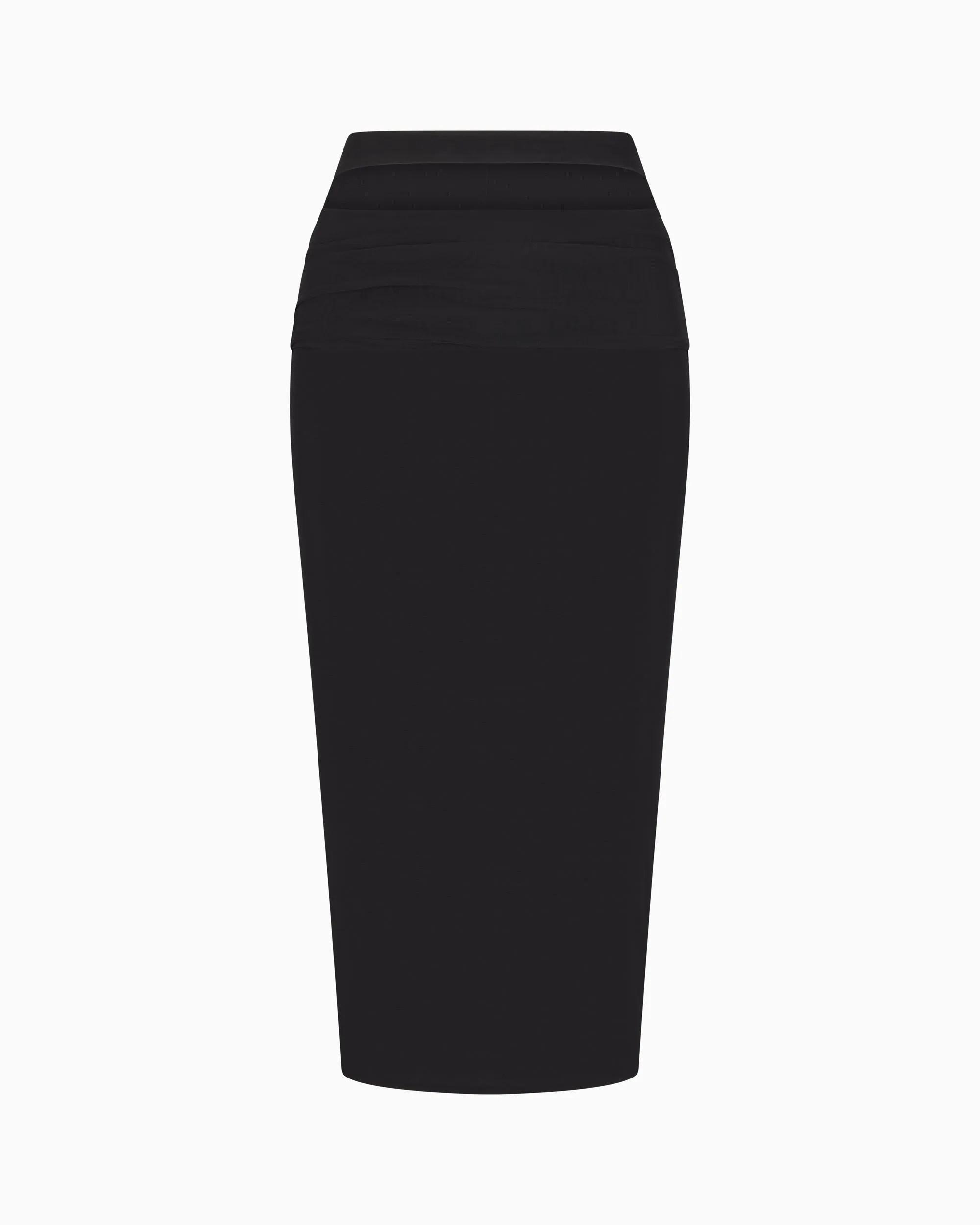 Mesh Stretch Cutout Skirt | Black