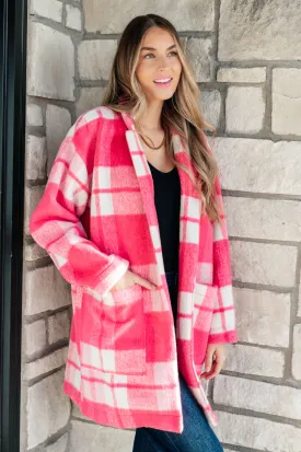 Passion in Plaid Coat in Pink - 10/11