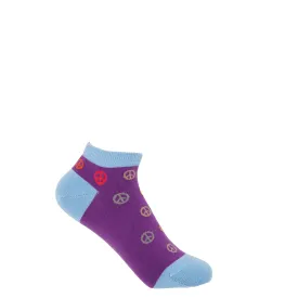 Peace Women's Trainer Socks - Purple