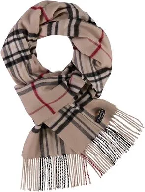 Plaid Scarf - Camel