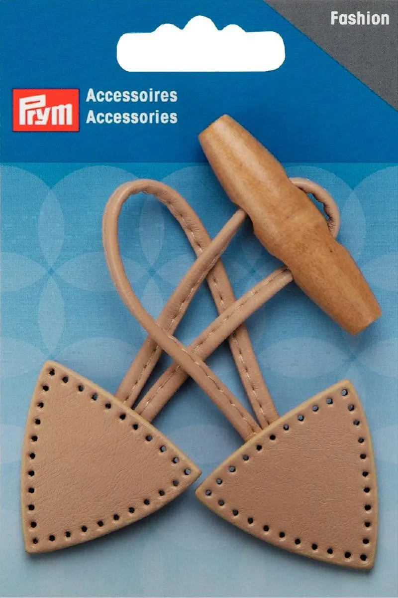 PRYM Toggle Button Leather Fixing Beige