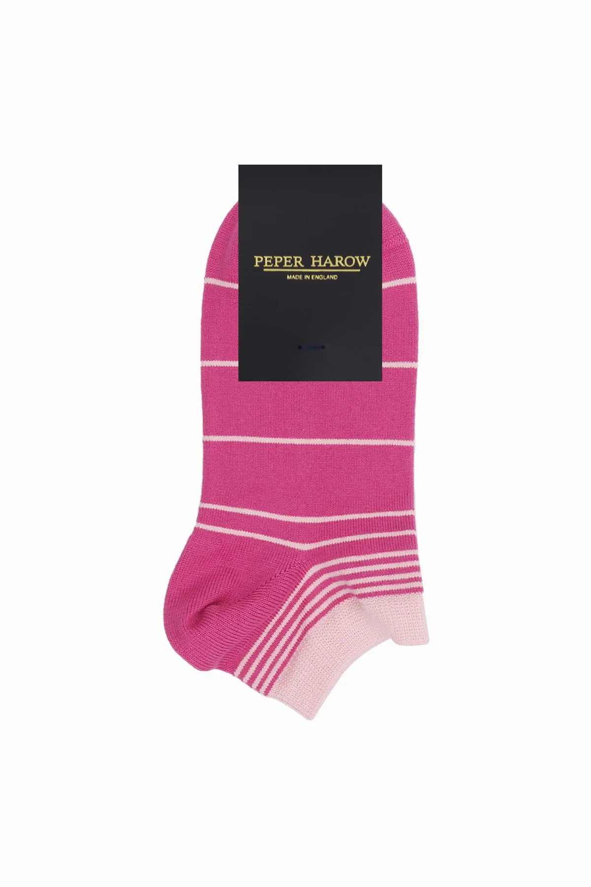 Retro Stripe Women's Trainer Socks - Pink