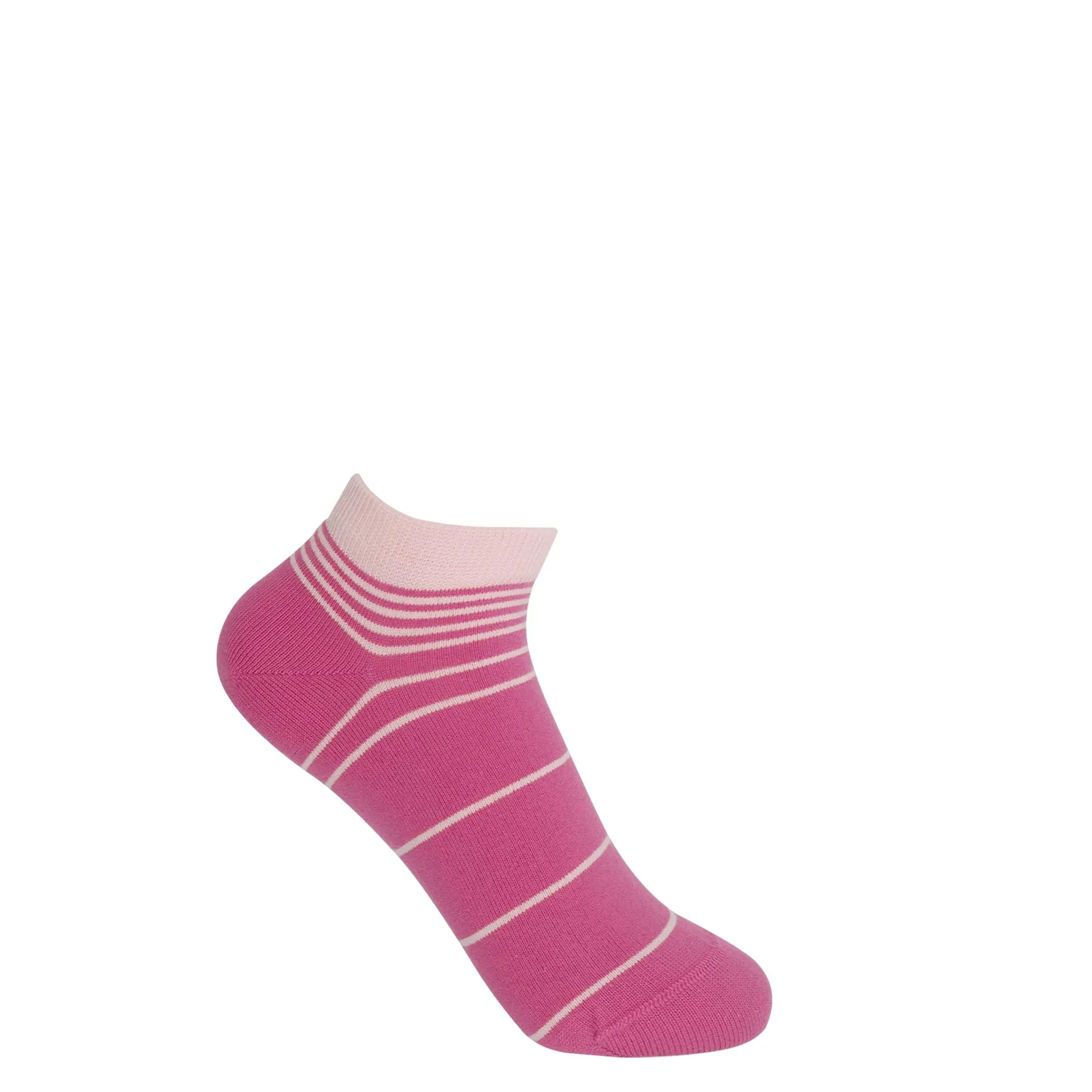 Retro Stripe Women's Trainer Socks - Pink