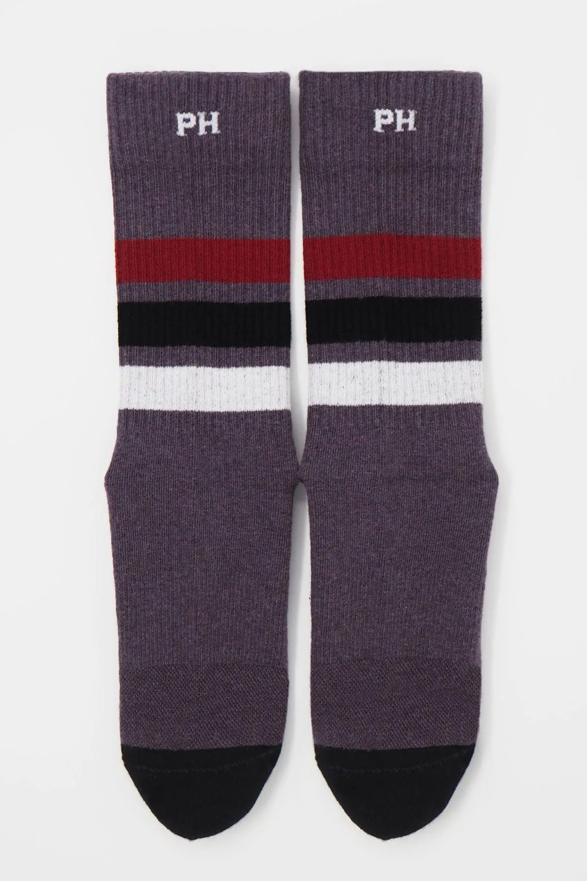 Striped Organic Men's Sport Socks - Mauve