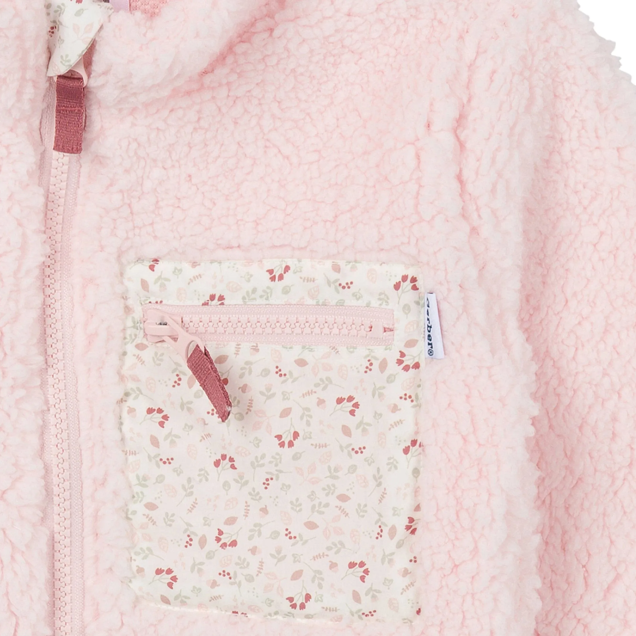 Toddler Girls Pink Sherpa Jacket