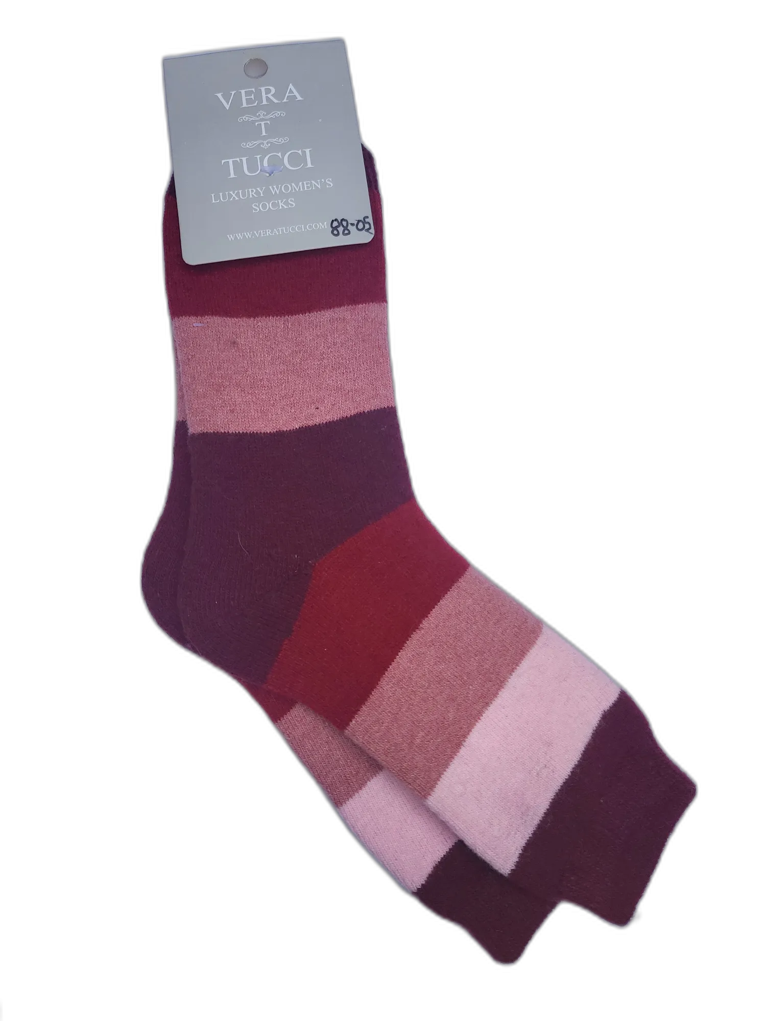 VERA TUCCI STRIPE PATTERN WOMEN'S THERMAL WINTER SOCKS RMD2305-88-05 NEW FOR AW23!