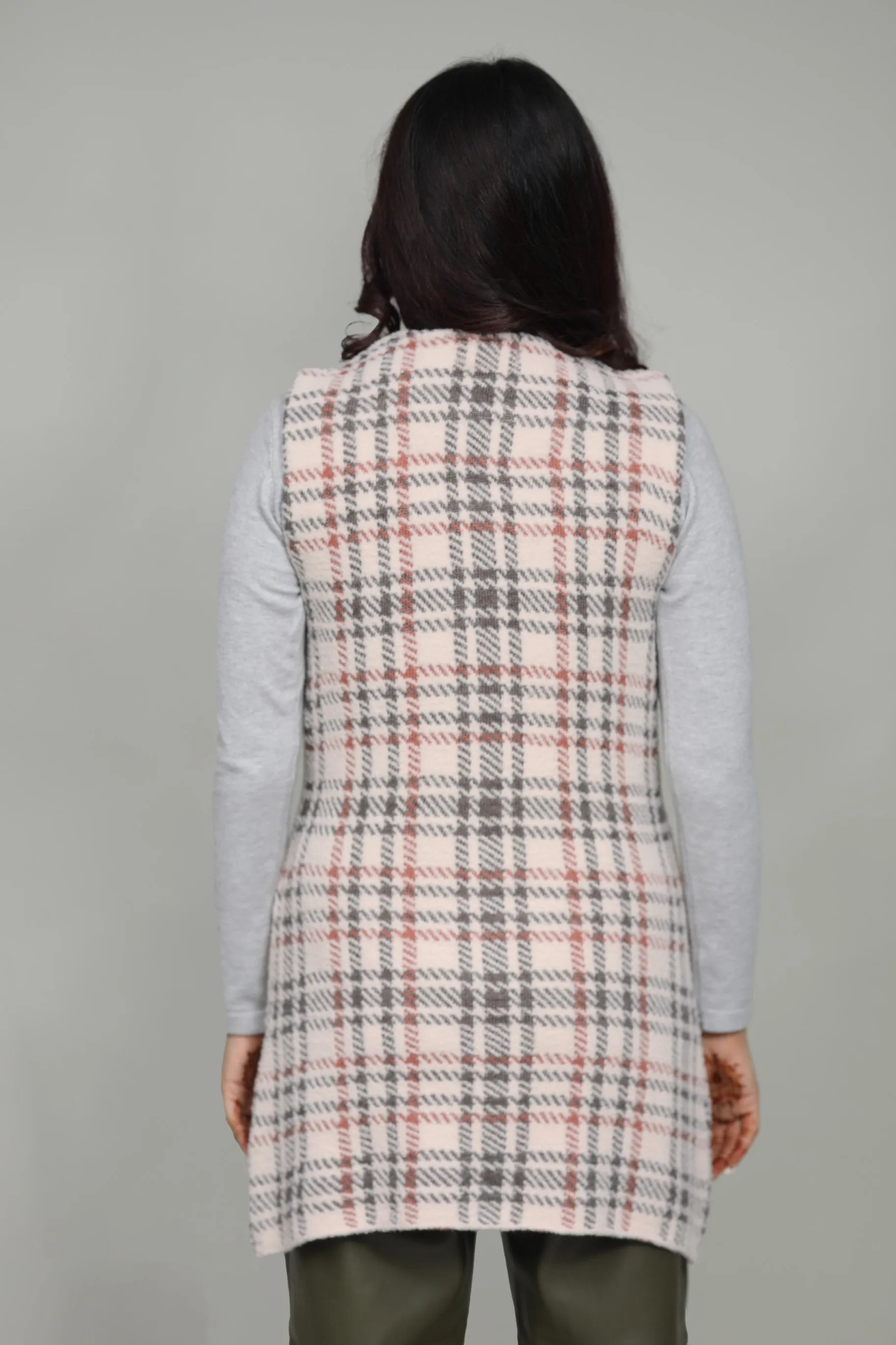 Women Woolen Sleeveless Long Coat